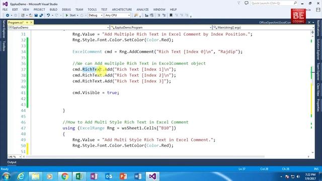 How to Add & Remove Multi Style & Multiple Rich Text in Excel Comment - EPPlus C# English PART-11(C смотреть онлайн