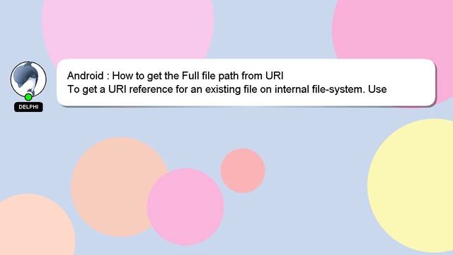 Android : How to get the Full file path from URI смотреть онлайн