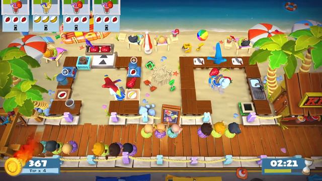 Overcooked 2 (Surf 'n Turf DLC) - Level 1-1 (4 stars solo) смотреть онлайн