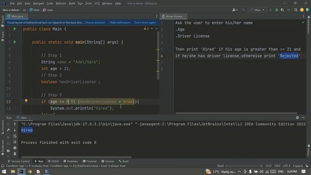 Problem #7 - Hire a driver in JAVA смотреть онлайн