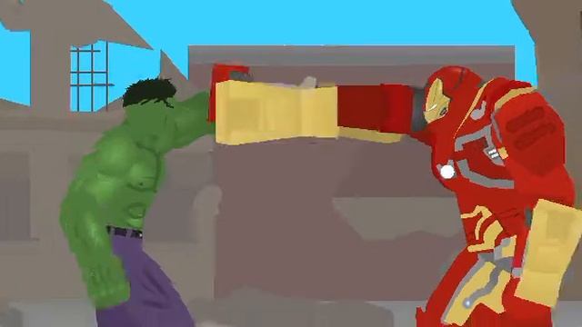 Hulk Vs Hulkbuster Stick Nodes Animation Remake