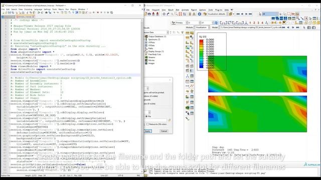 ABAQUS scripting with Python for post processing смотреть онлайн