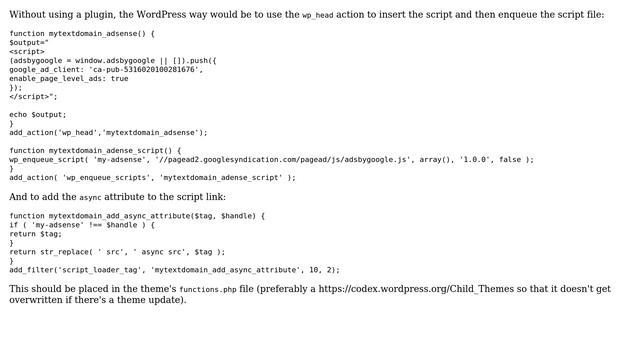 Wordpress: Inserting AdSense code right after ＜/head＞ tag (2 Solutions!!) смотреть онлайн