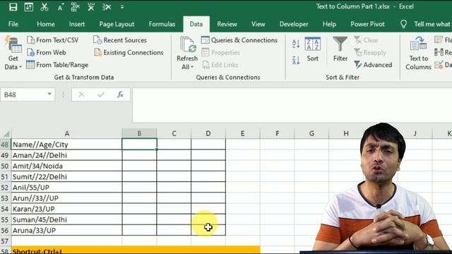 Text to Columns in Excel Part 1| How to Split Multiple Lines in a Cell into a Separate Columns смотреть онлайн