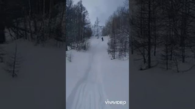 Катание на сноубордах и лыжах, снегоход г.Красная, Усть-Кокса смотреть онлайн