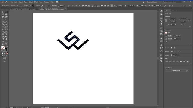 WS Monogram Design In Adobe Illustrator смотреть онлайн