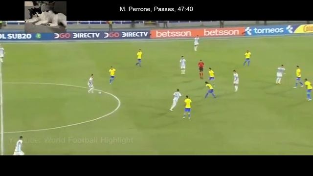 Máximo Perrone | Argentina U20 vs Brazil U20 2023-01-24 Match Highlight | Every Touch смотреть онлайн