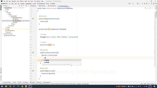 Java iterator design pattern with example | Java Programming смотреть онлайн