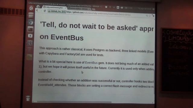 Michal Barla: Ruby sentiments - Event Bus (@rubyslava #38) смотреть онлайн