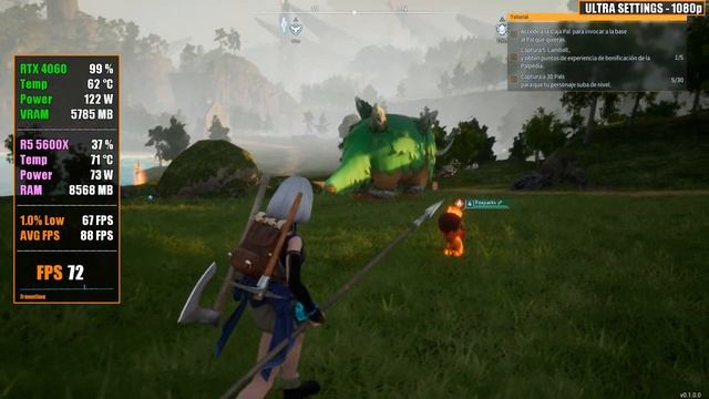Palworld en RTX 4060 + Ryzen 5600x (Ultra - 1080p) смотреть онлайн