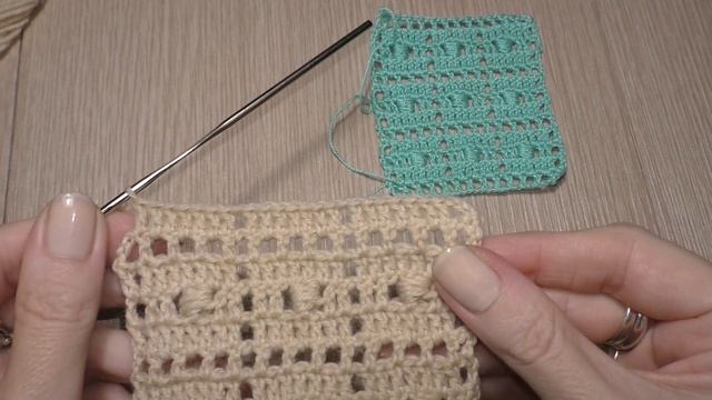 Узор крючком Квадратный стежок смотреть онлайн