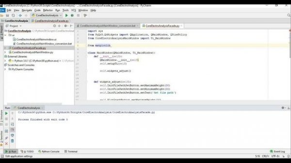 Python and PyQt the architecture of Apps. with GUI for experimental data analysis from start to end