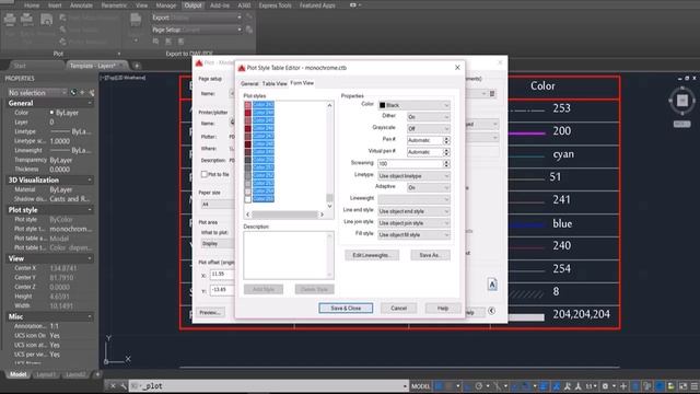 Print using layers lineweight in Autocad смотреть онлайн