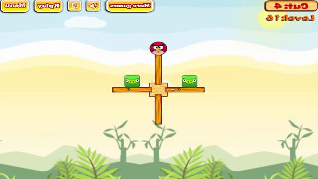 Angry Birds Piggies Out - CUT THE ROPE TO KICK TRIANGLE PIGGIES AND SQUARE PIGS! смотреть онлайн