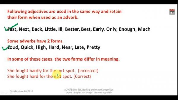 Adverb का अब तक का सबसे फाड़ू वीडियो | Adverb Part 1 | English Advantage #adverb