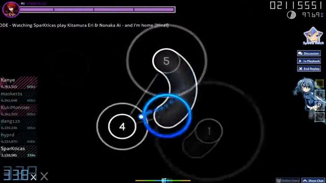 (osu!) Kitamura Eri & Nonaka Ai - and I'm home [Mirai]+DT (106pp!) смотреть онлайн