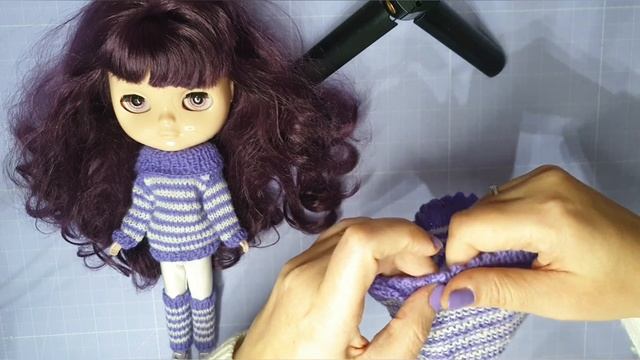 BLYTHE DOLL, Вязаная шапка для куклы Блайз. смотреть онлайн