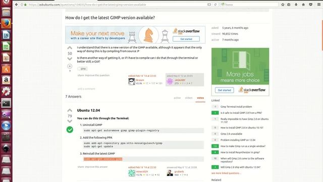 Как установить Gimp в Linux смотреть онлайн