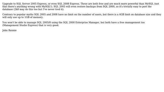 DevOps & SysAdmins: MySQL 5.1 vs. MS SQL 2000 for small office (5 Solutions!!) смотреть онлайн