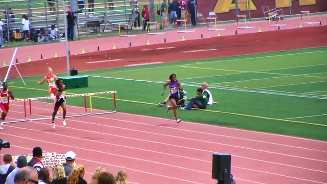 Angelica Weaver Sheona Buhary TaJaneece Robertson 300m hurdles April 11, 2009 смотреть онлайн