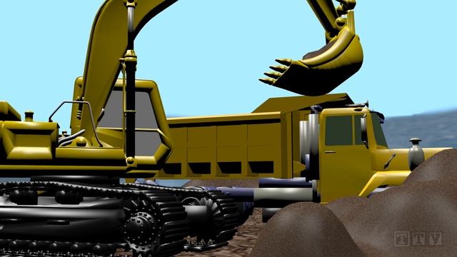 Toddler TV - Digger and Dump Truck - Counting смотреть онлайн