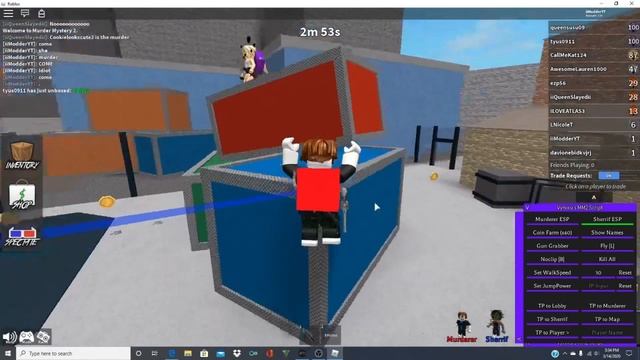 Vynixu's Murder Mystery 2 Script | ESP, Coin farm, Kill all! смотреть онлайн