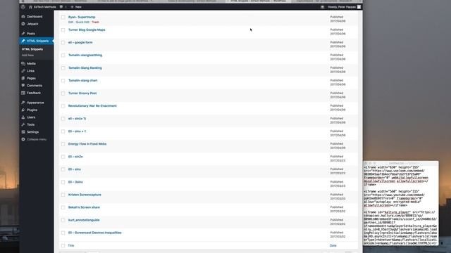 How to embed content into WordPress using HTML Snippets смотреть онлайн