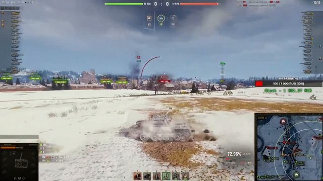 Bat.-Châtillon Bourrasque. Учимся играть на барсуке. добиваем 2-ю отметку.