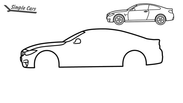 How To Draw A BMW M4 2014 / Drawing Bmw M4 F82 Competition