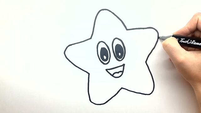 Рисунок звездочка. Раскраска для детей. Изучаем цвета/РАСКРАСКИ РАЗВИВАШКИ/ смотреть онлайн
