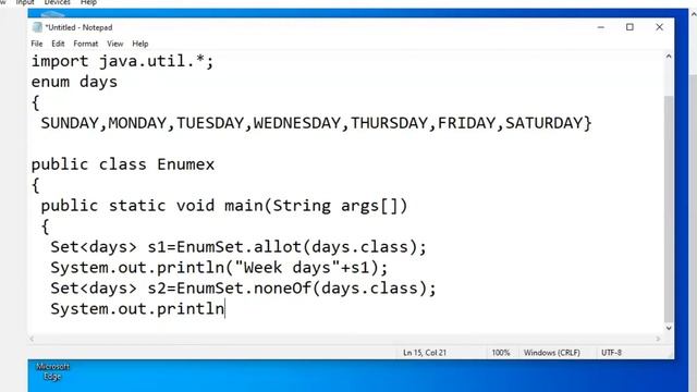 EnumSet class in java collection || java collection framework in telugu смотреть онлайн