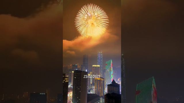 Fireworks celebration for CNY in Chongqing, China. #fyp #china #chongqing #fireworks #cyberpunk #CN смотреть онлайн