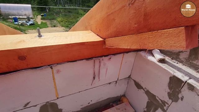 СТРОПИЛЬНАЯ СИСТЕМА / Двухскатная Кровля / Одноэтажный Дом Из Газобетона