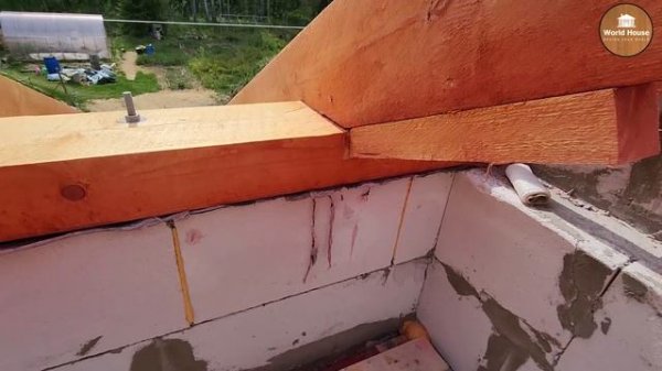 СТРОПИЛЬНАЯ СИСТЕМА / Двухскатная Кровля / Одноэтажный Дом Из Газобетона