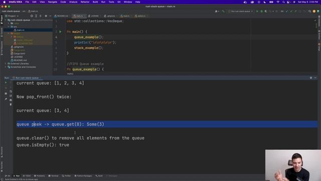 How to define a Stack and Queue Data Structure in Rust ? смотреть онлайн