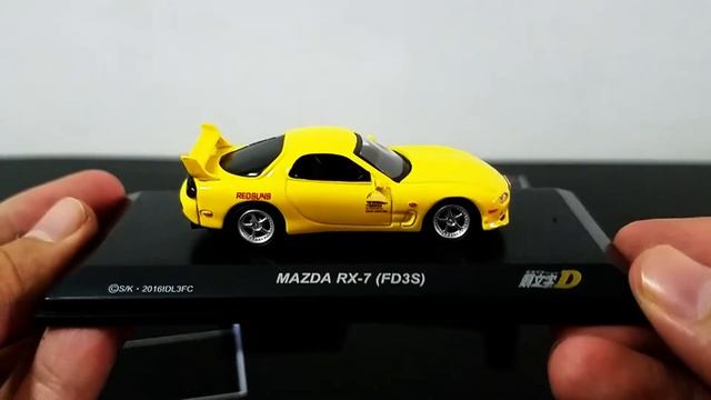 Review Kyosho Initial D Mazda RX7 FD3S Yellow Redsuns | SCARETOYS смотреть онлайн