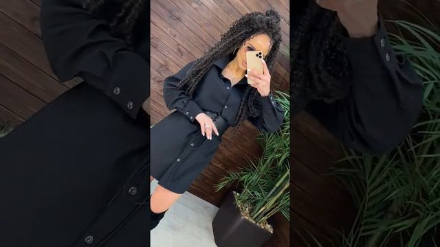 Платье рубашка с кожаным корсетом. смотреть онлайн