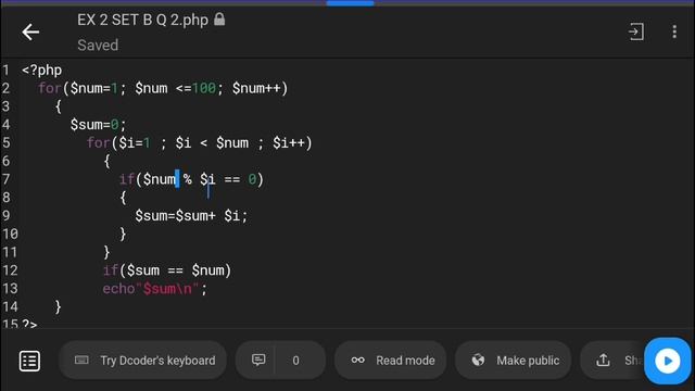PHP Tutorial: Displaying Perfect Numbers (1-100) | BCA Sem 3 Lab Book PHP Assignment 2 Set B Q2 смотреть онлайн