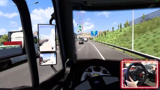 KURTARICI OLDUK YANMIŞ TIR ÇEKTİK !!! FORD CARGO ETS 2 MOD 1.43 [ Logitech G29 ] смотреть онлайн