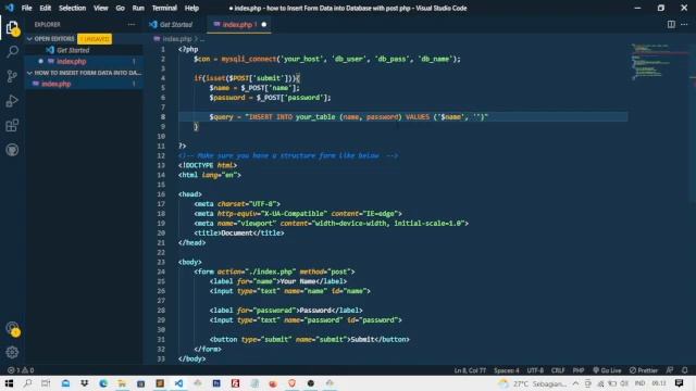 How To Insert Form Data Into Database With POST PHP (QUICK TIP!) смотреть онлайн