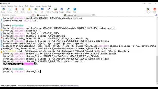 Oracle upgrade OPatch utility смотреть онлайн