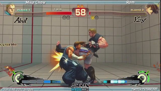 HADOCON III - SSF4:AE 2012 - Mike Chow vs Rom - Loser's Finals смотреть онлайн