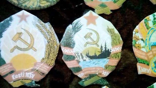 Гербы 16 ти республик советского союза .из картона , бумаги.( Обзор ) . смотреть онлайн