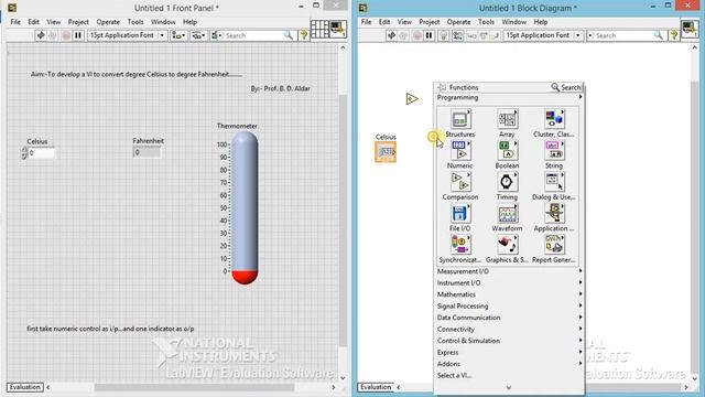 To convert the temperature from celsius to fahrenheit using LabVIEW смотреть онлайн