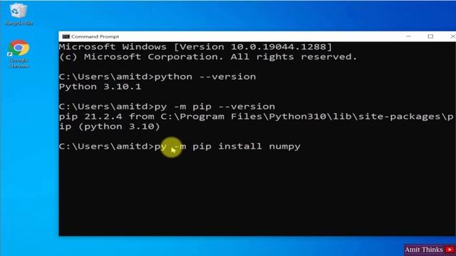 How to Install numpy library on Python 3.10.1 Windows 10 смотреть онлайн