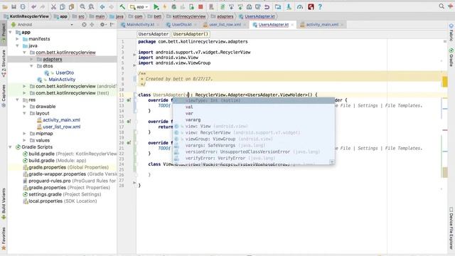 Android Kotlin RecyclerView with Custom Adapter смотреть онлайн