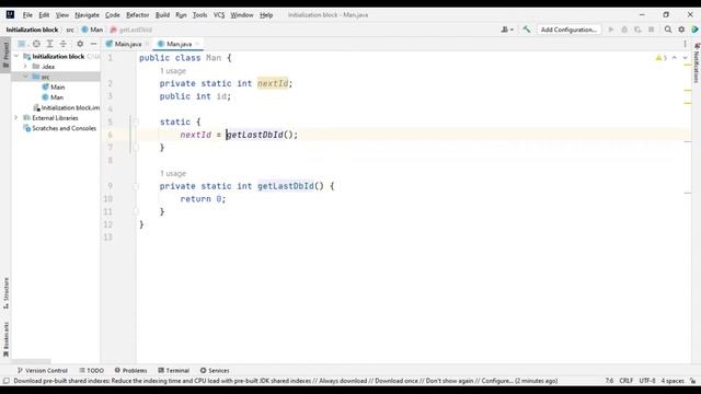 Java class and objects, java class, java classes for beginners, Initialization block смотреть онлайн