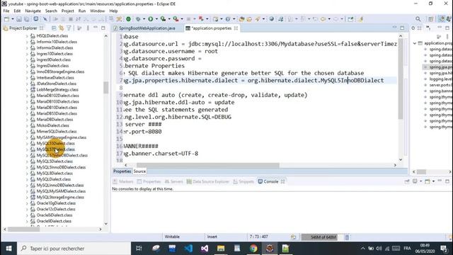 Spring Boot _web application -PART-2 :connecting the application to MYSQL (database) смотреть онлайн