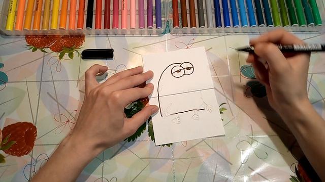 Чудо-юдо....Игрушка-гармошка. Легкие рисунки-сможет каждый! Легко и просто! АНТИСТРЕСС смотреть онлайн