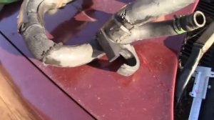 лагуна 1.восстановление патрубка охлаждения.